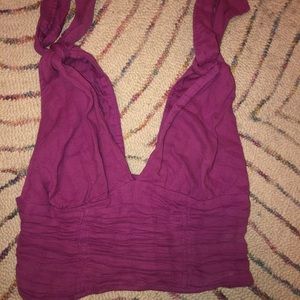 Free People crop top with ties